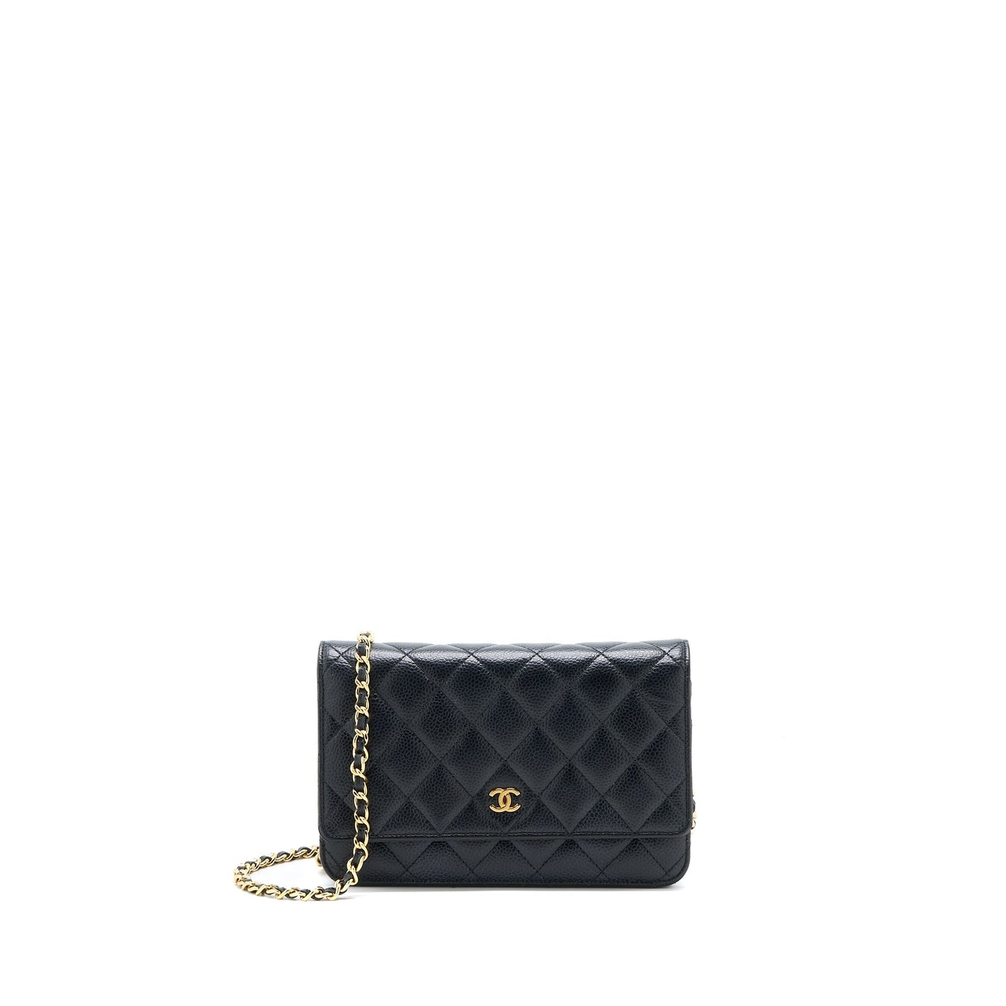 Chanel Classic On Caviar GHW Black Wallet Case Ghw 10