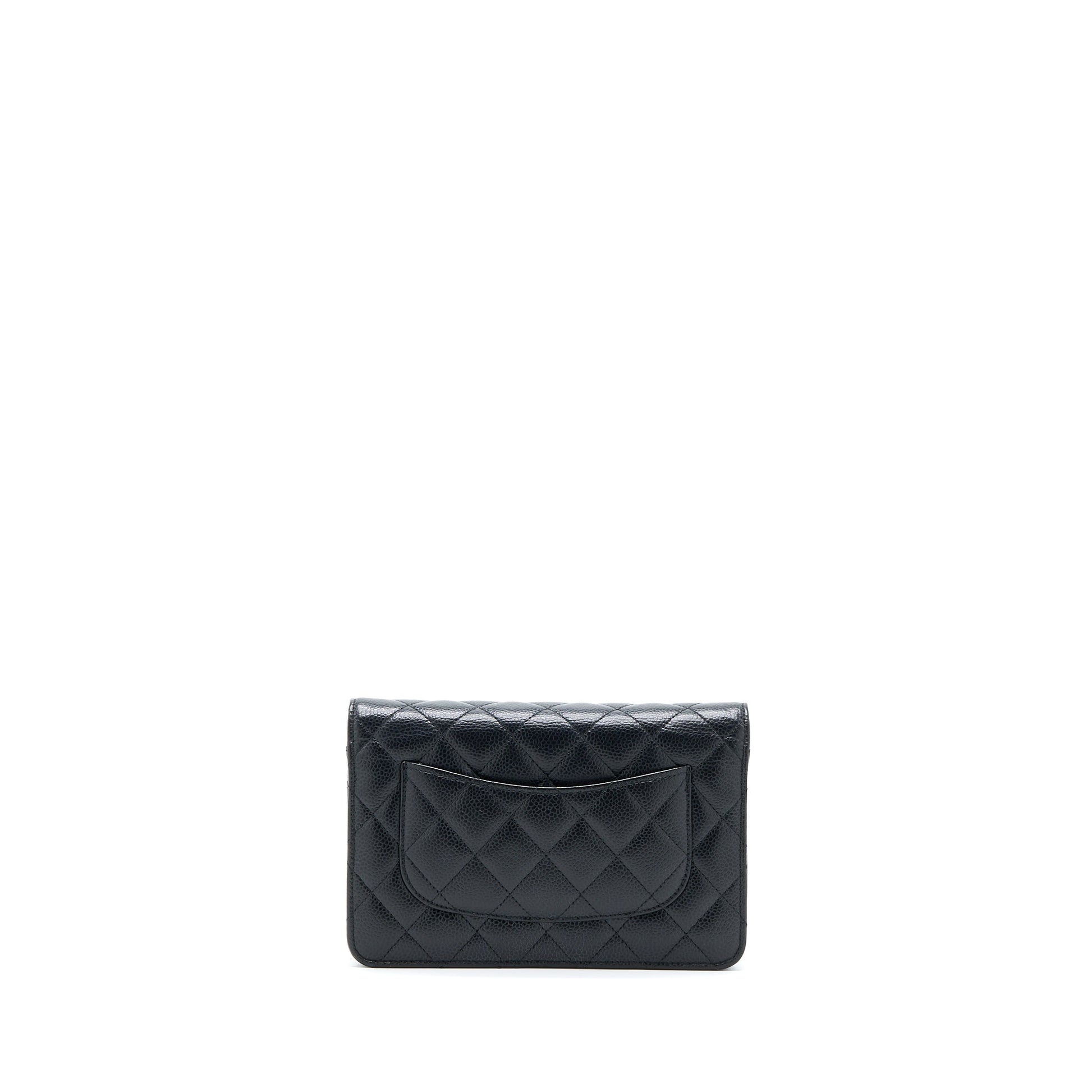 Chanel Classic On Caviar GHW Black Wallet Case Ghw 10