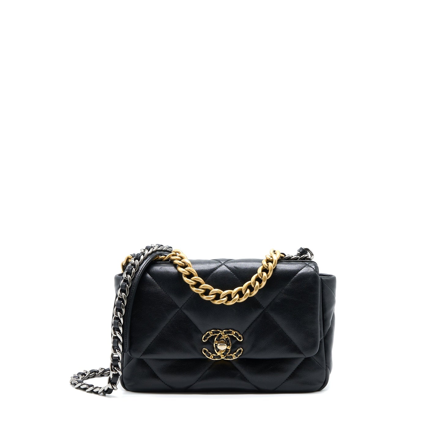 Chanel 19 Lambskin Hardware Multicolour Black Small Handbag Hardware 1