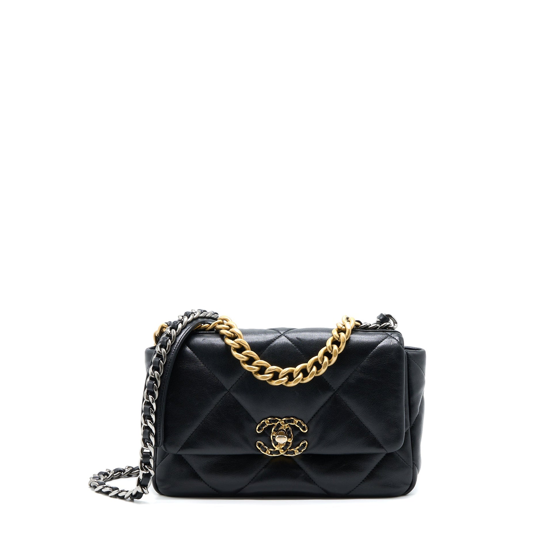 Chanel 19 Lambskin Hardware Multicolour Black Small Handbag Hardware 1