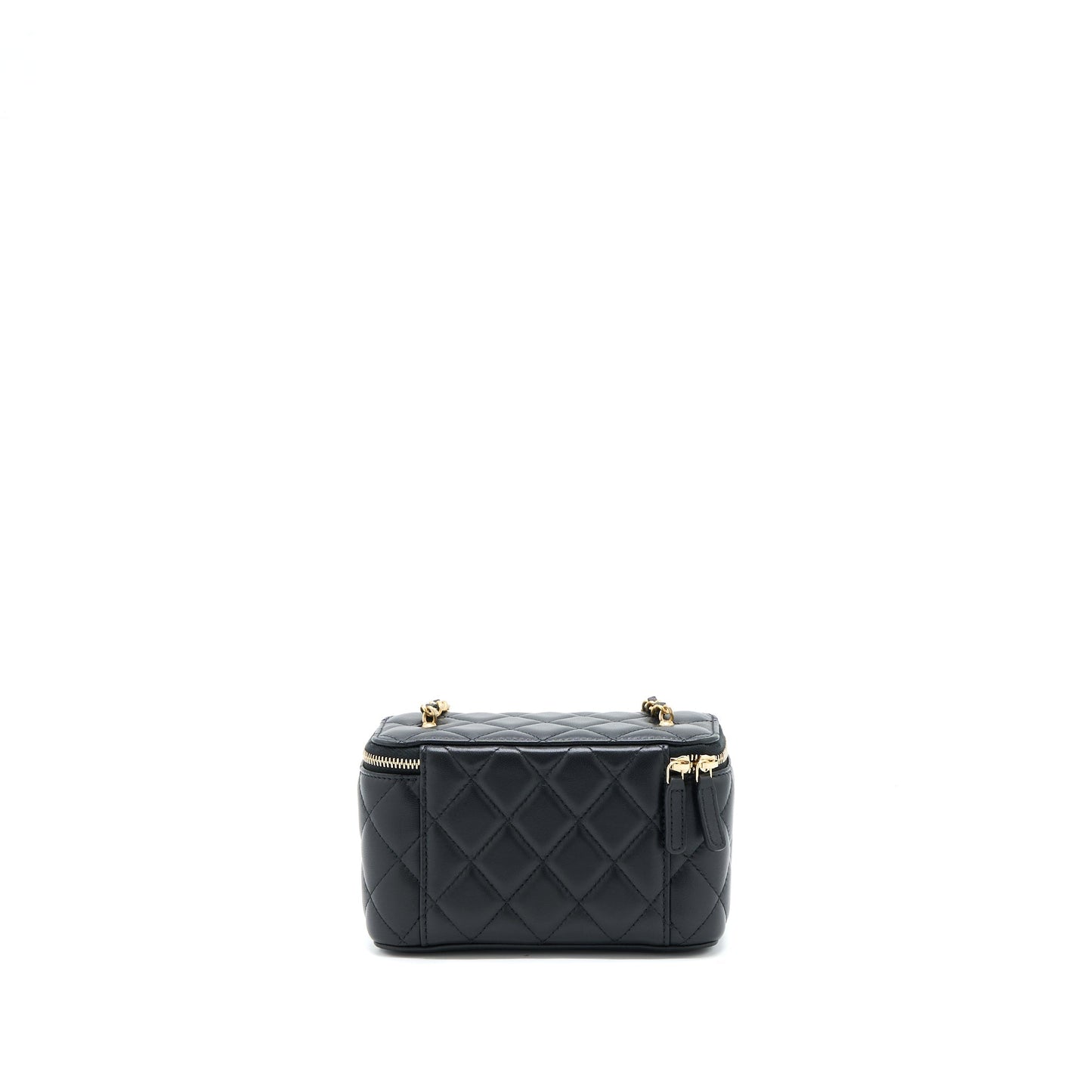 Chanel 22B Pearl Crush Long Vanity Lambskin Black Handbag Ghw 1