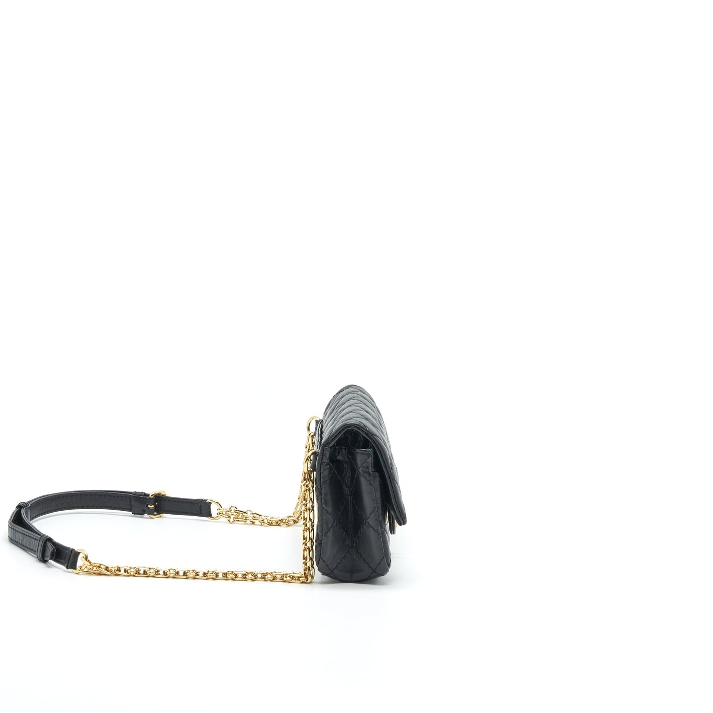 Chanel 2.55 Waist GHW Black Handbag