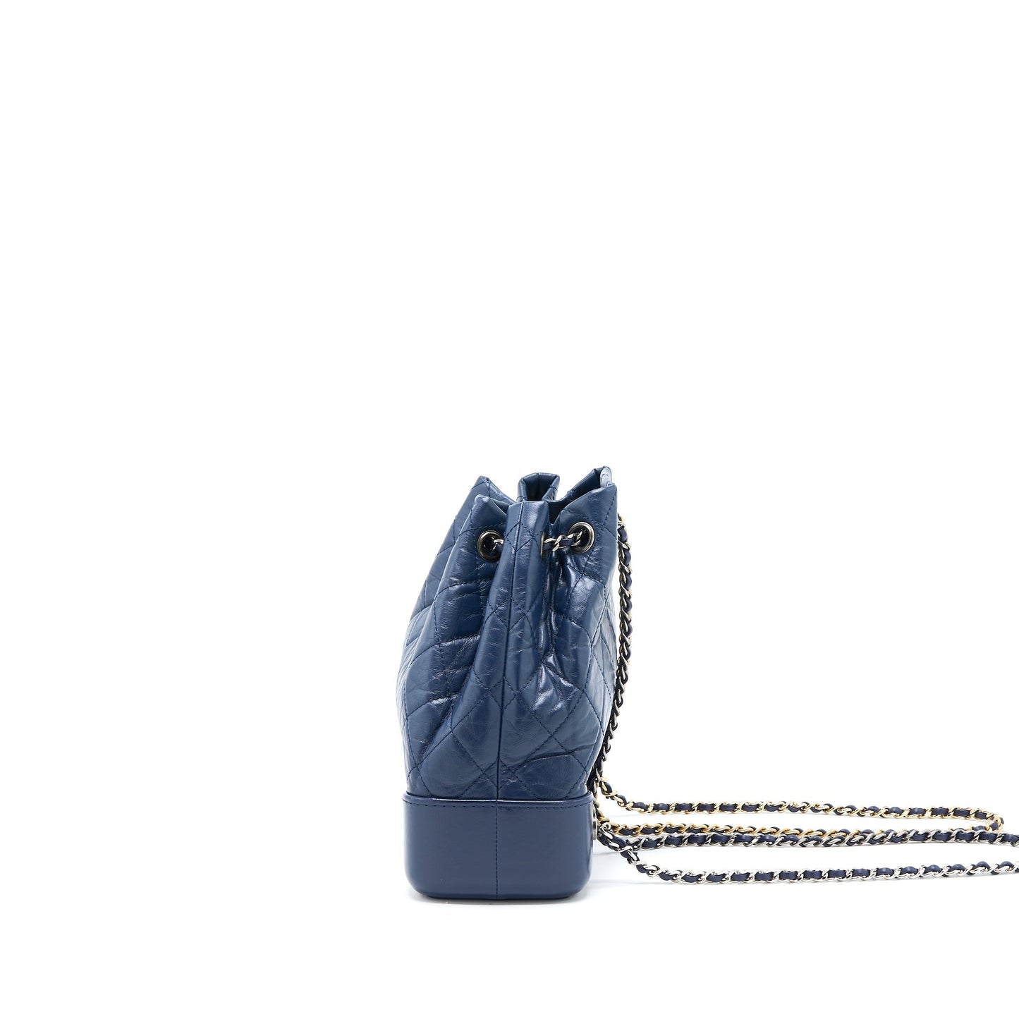 Chanel Gabrielle Backpack Calfskin Dark Hardware Multicolour Blue Small
