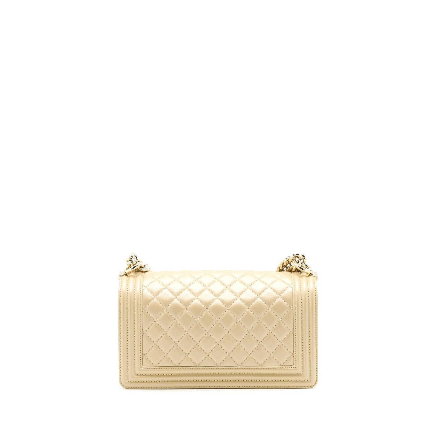 Chanel Boy Caviar LGHW Gold Handbag