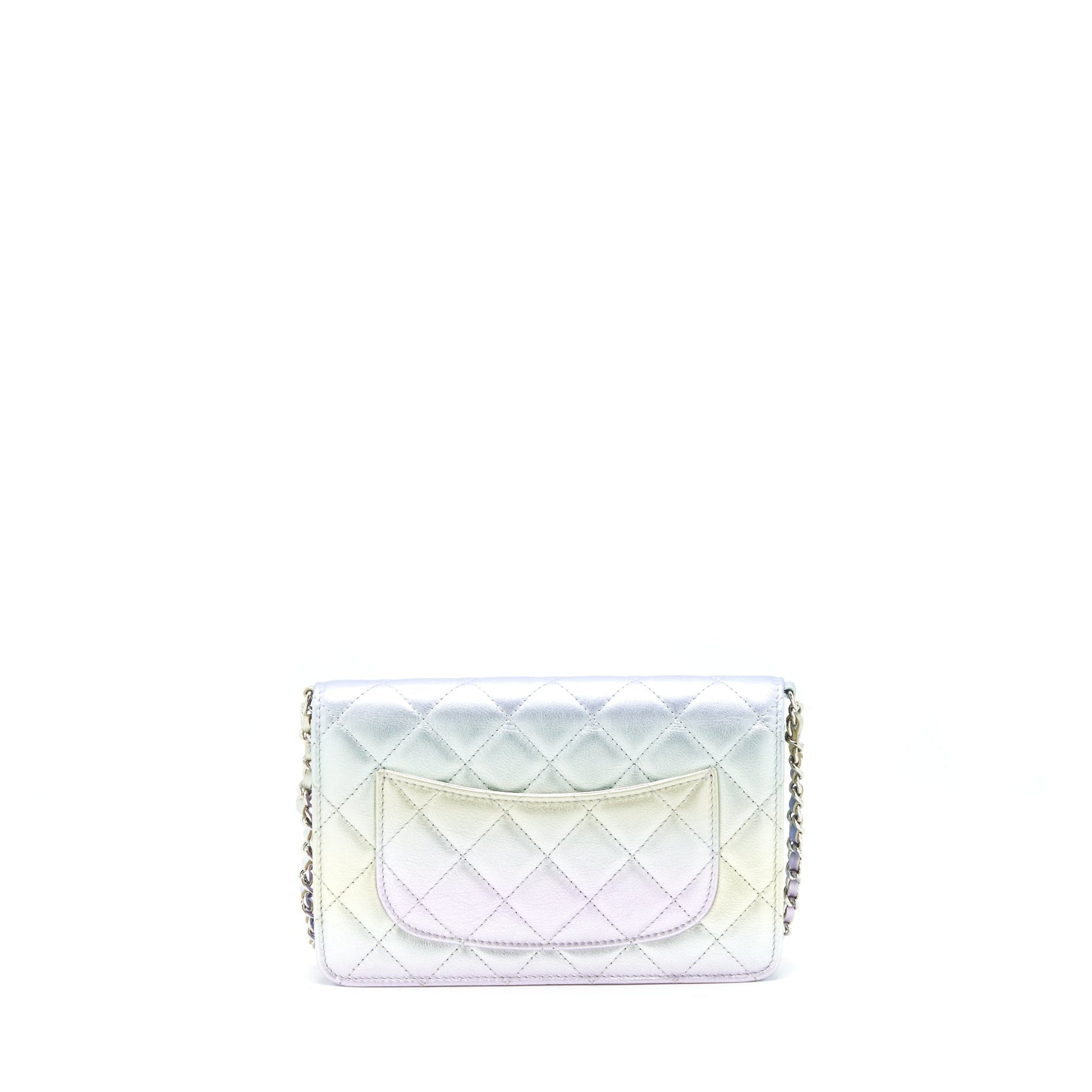 Chanel 21k On Lambskin Iridescent Hardware Multicolour Wallet Case