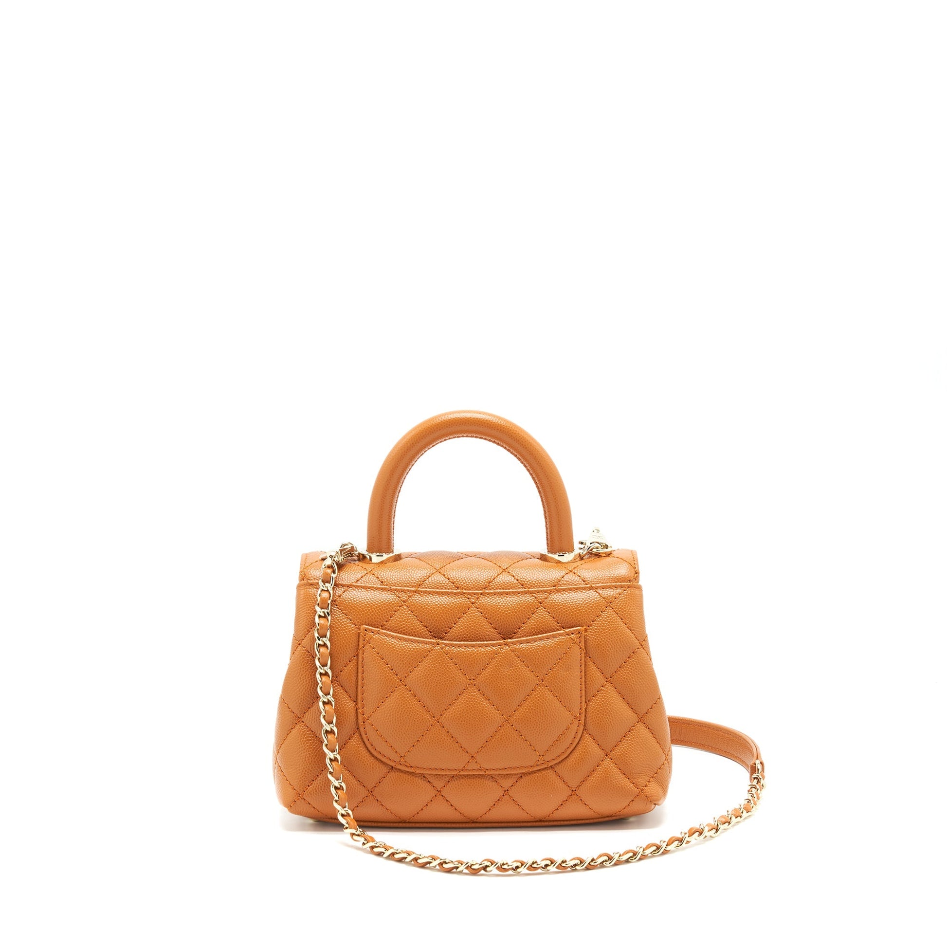 Chanel Extra Coco Handle Caviar Caramel GHW Mini Bag