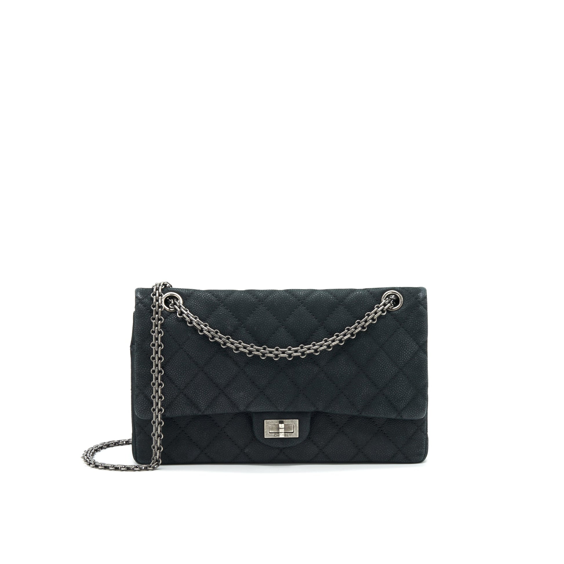 Chanel 2.55 226 REISSUE CAVIAR SHW Black Handbag