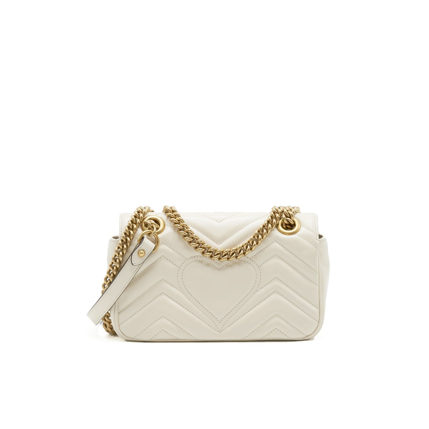 Gucci Marmont Handbag White Cream Travel Bag Cream White