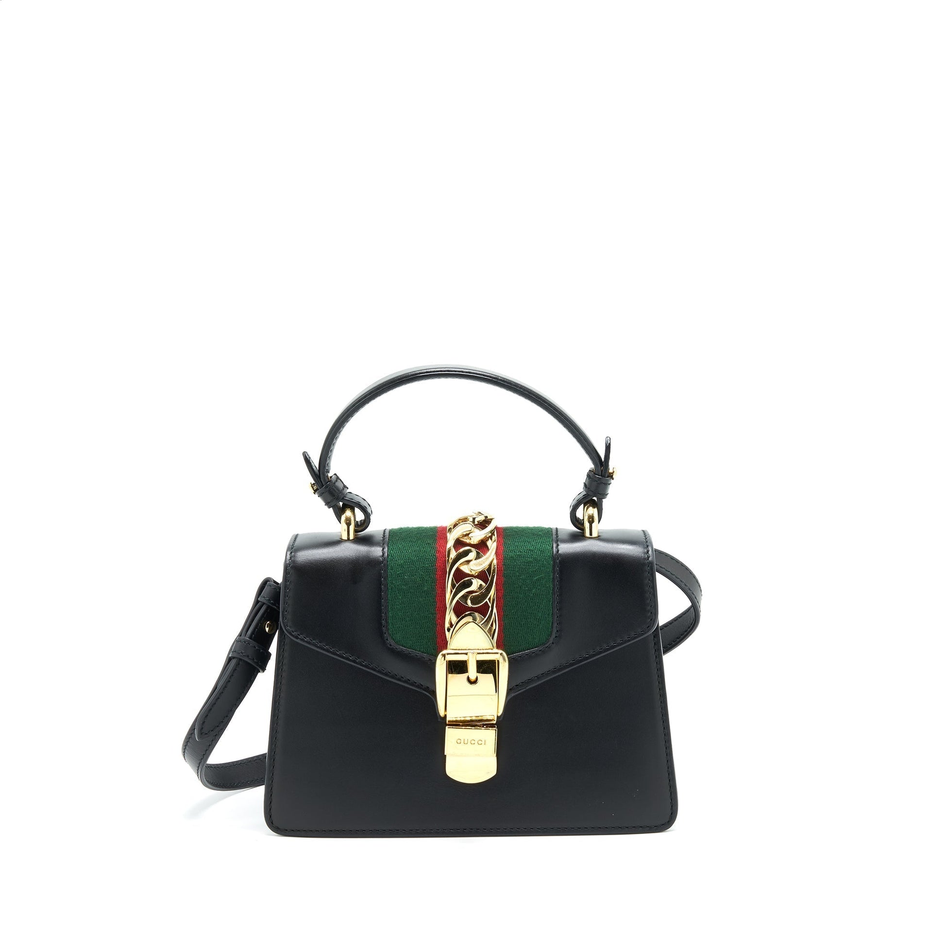 Gucci Sylvie Handbag Black Mini Travel Bag