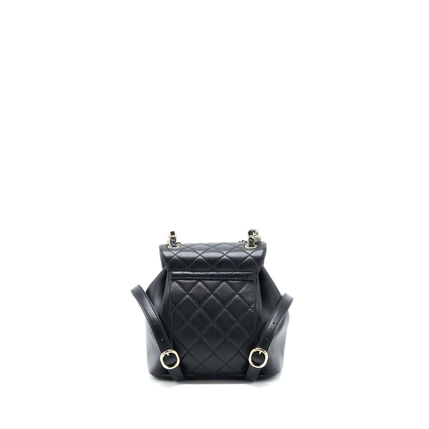 Chanel 23C Duma Backpack Calfskin LGHW Microchip Black
