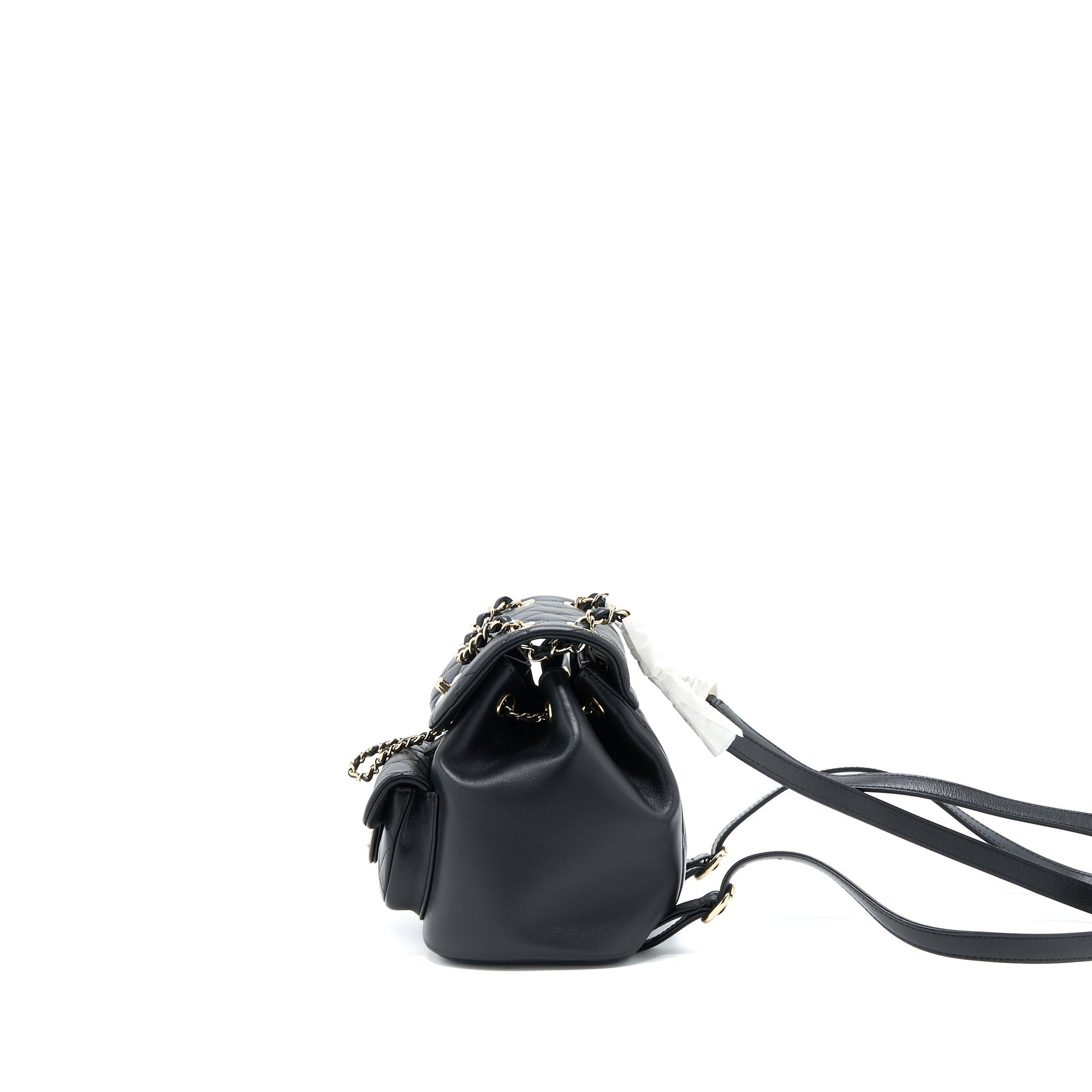 Chanel 23C Duma Backpack Calfskin LGHW Microchip Black