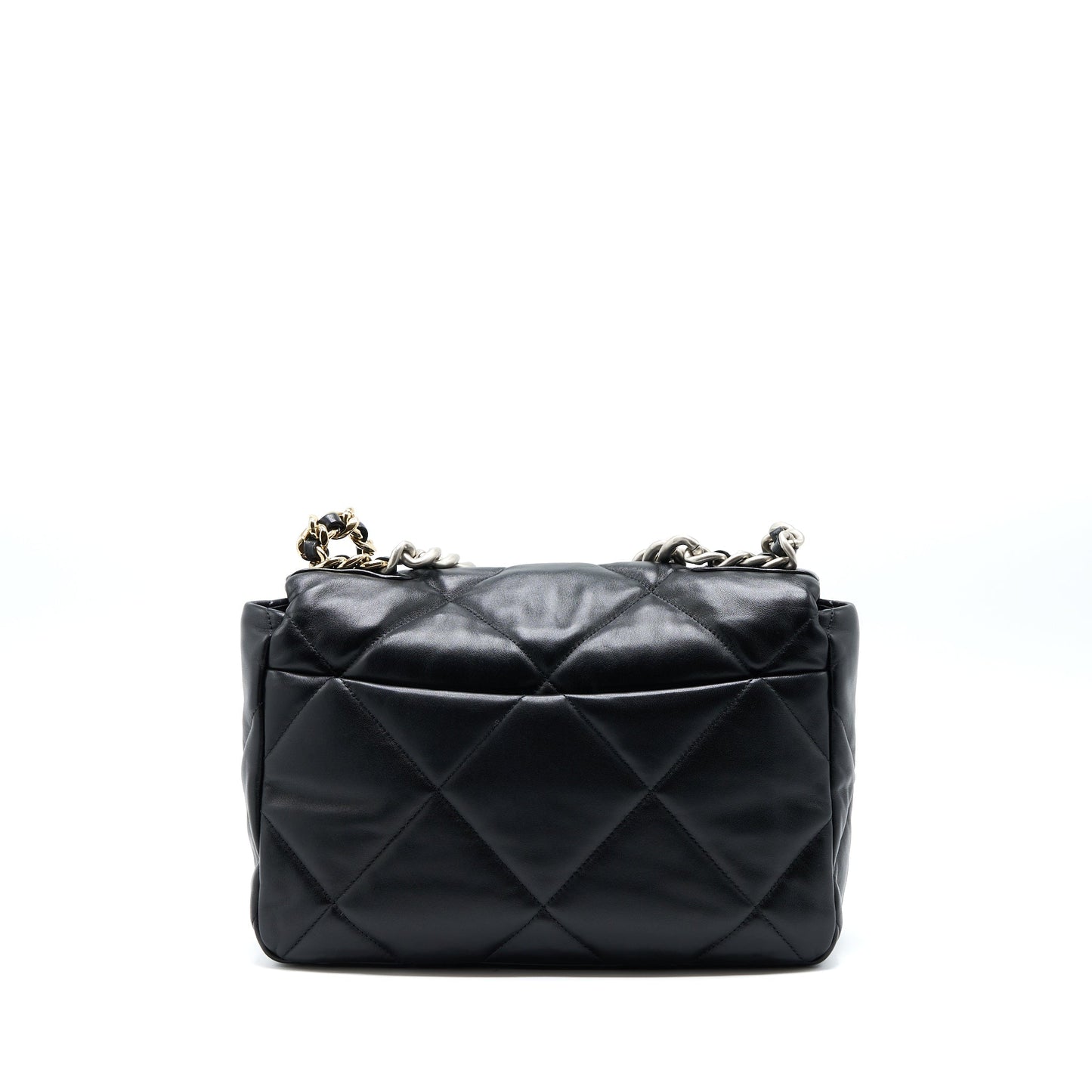 Chanel 19 Goatskin Hardware Microchip Multicolour Black Handbag