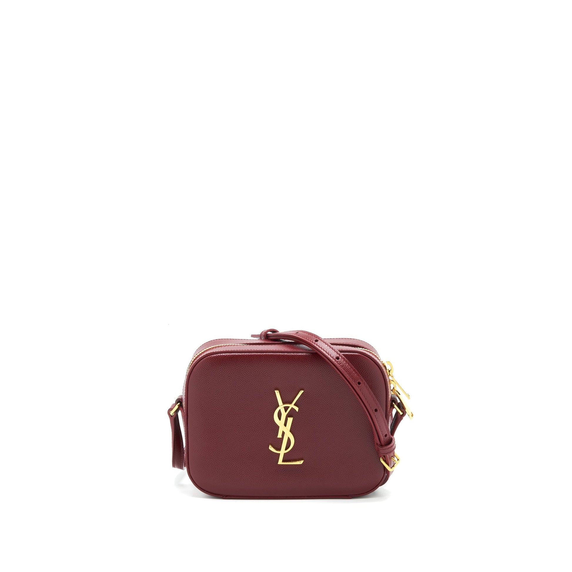 YSL Saint Laurent Camera Purse Crossbody Purse Burgundy Mini Crossbody Bag