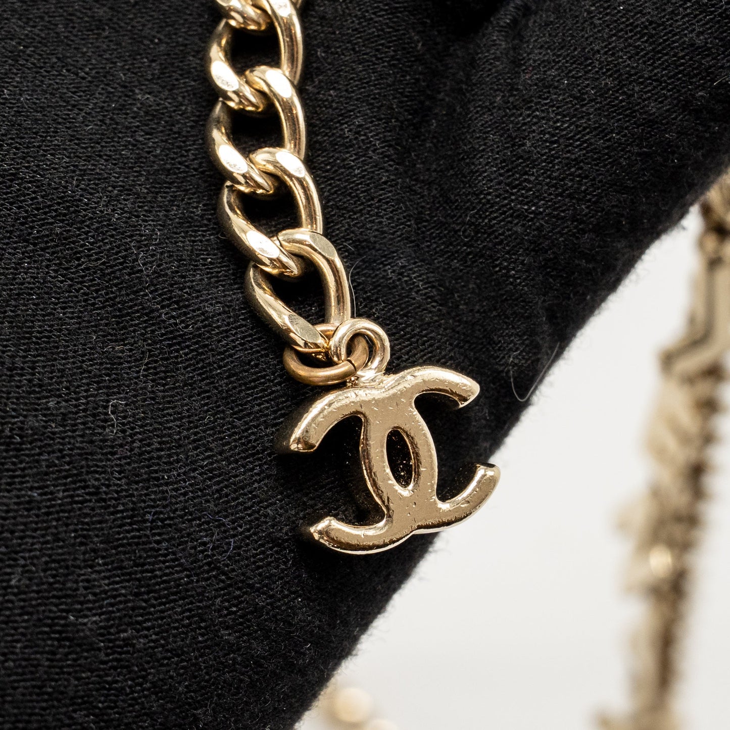 Chanel Letter Belt Light Tone Gold