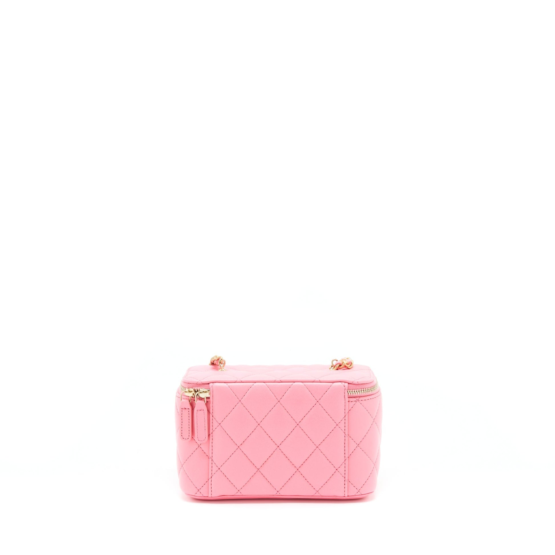 Chanel 22S Pearl Crush Long Vanity Lambskin Pink Handbag