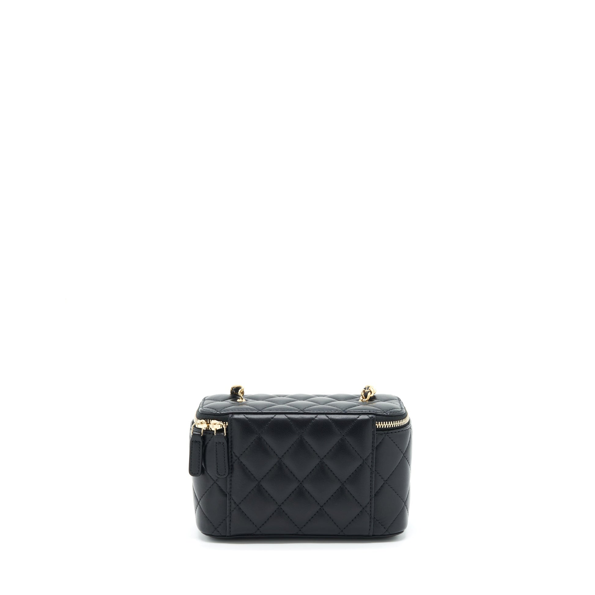 Chanel 22S Pearl Crush Long Vanity Lambskin Black Handbag Ghw 1
