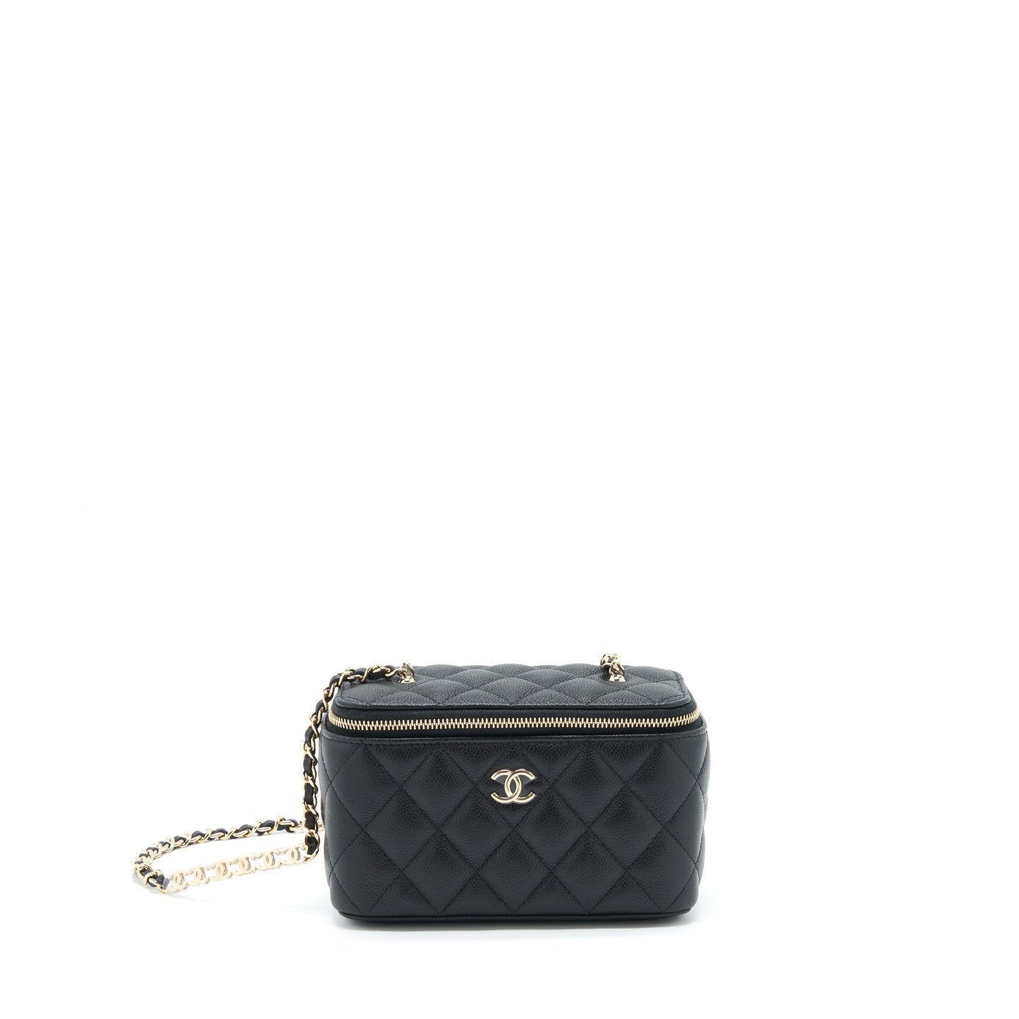 Chanel 22P Long Vanity CC Logo Caviar Black Handbag Lghw 1