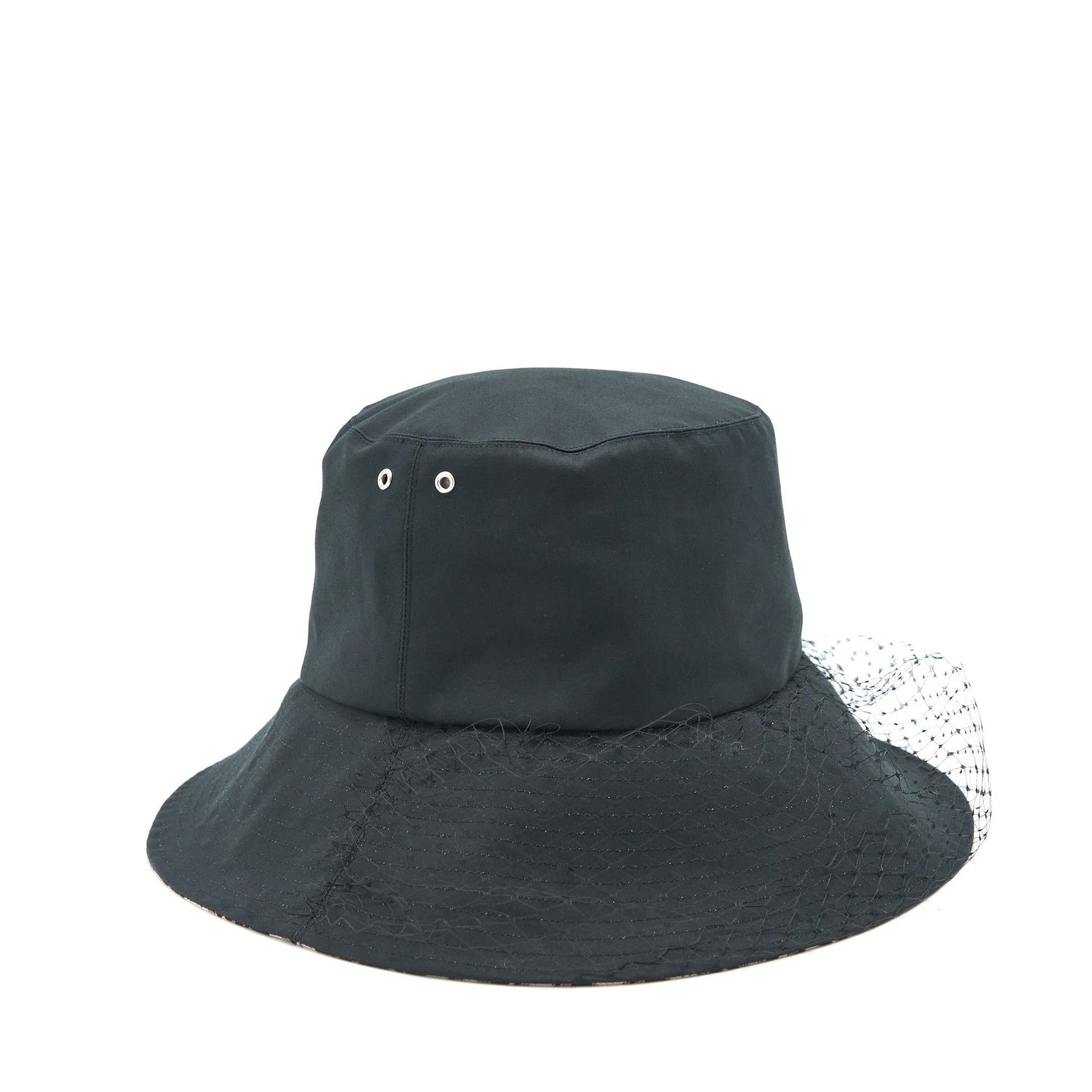 Dior Size Teddy D Brim Hat With Veil Bucket Bucket Bag