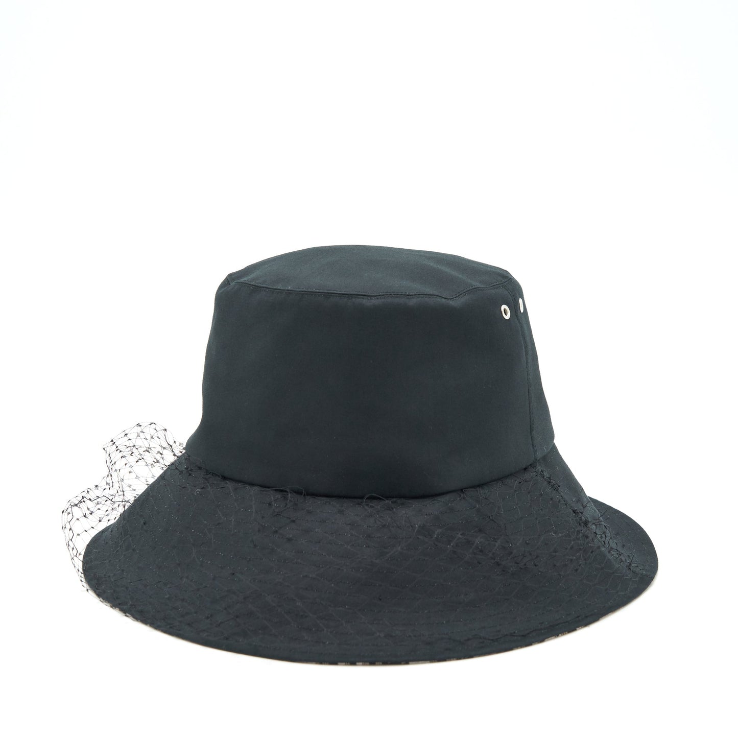 Dior Size Teddy D Brim Hat With Veil Bucket Bucket Bag