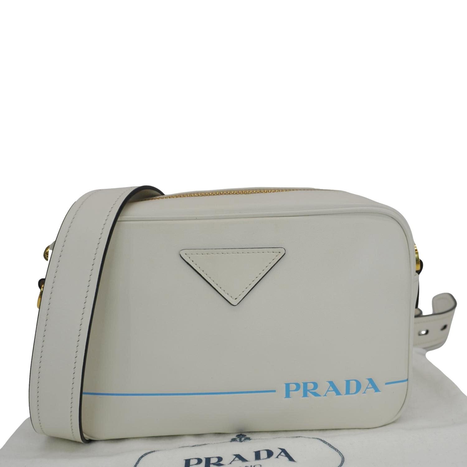 Mirage Camera Crossbody Bag Leather White
