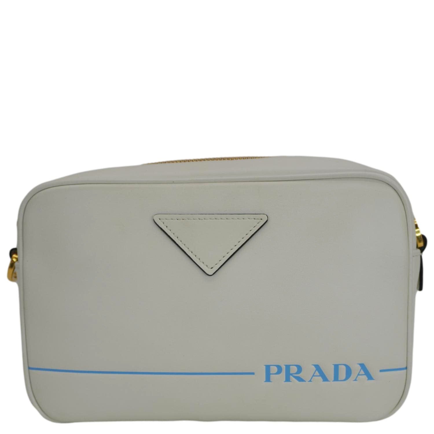 Prada Mirage Camera Crossbody Bag Leather White