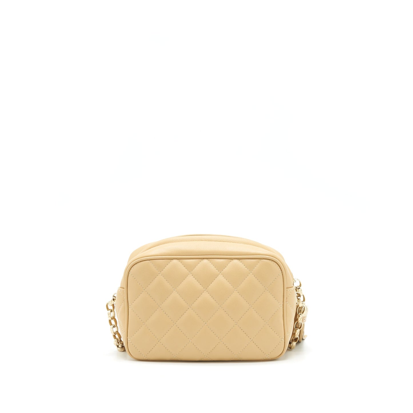 Chanel Camera Lambskin LGHW Beige Crossbody Bag