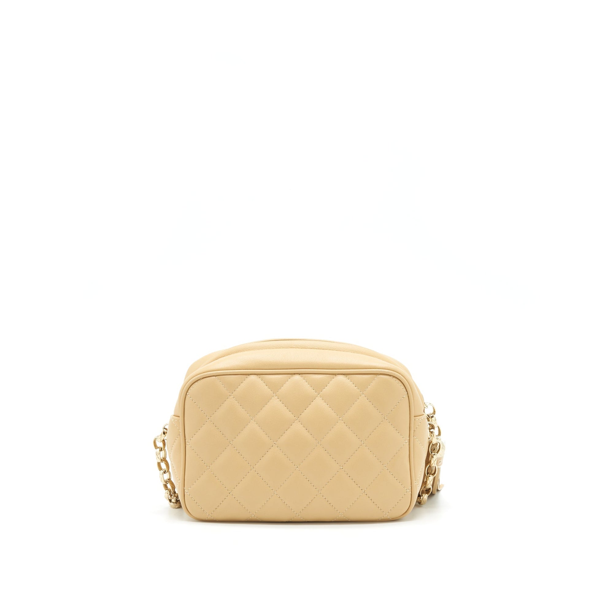 Chanel Camera Lambskin LGHW Beige Crossbody Bag