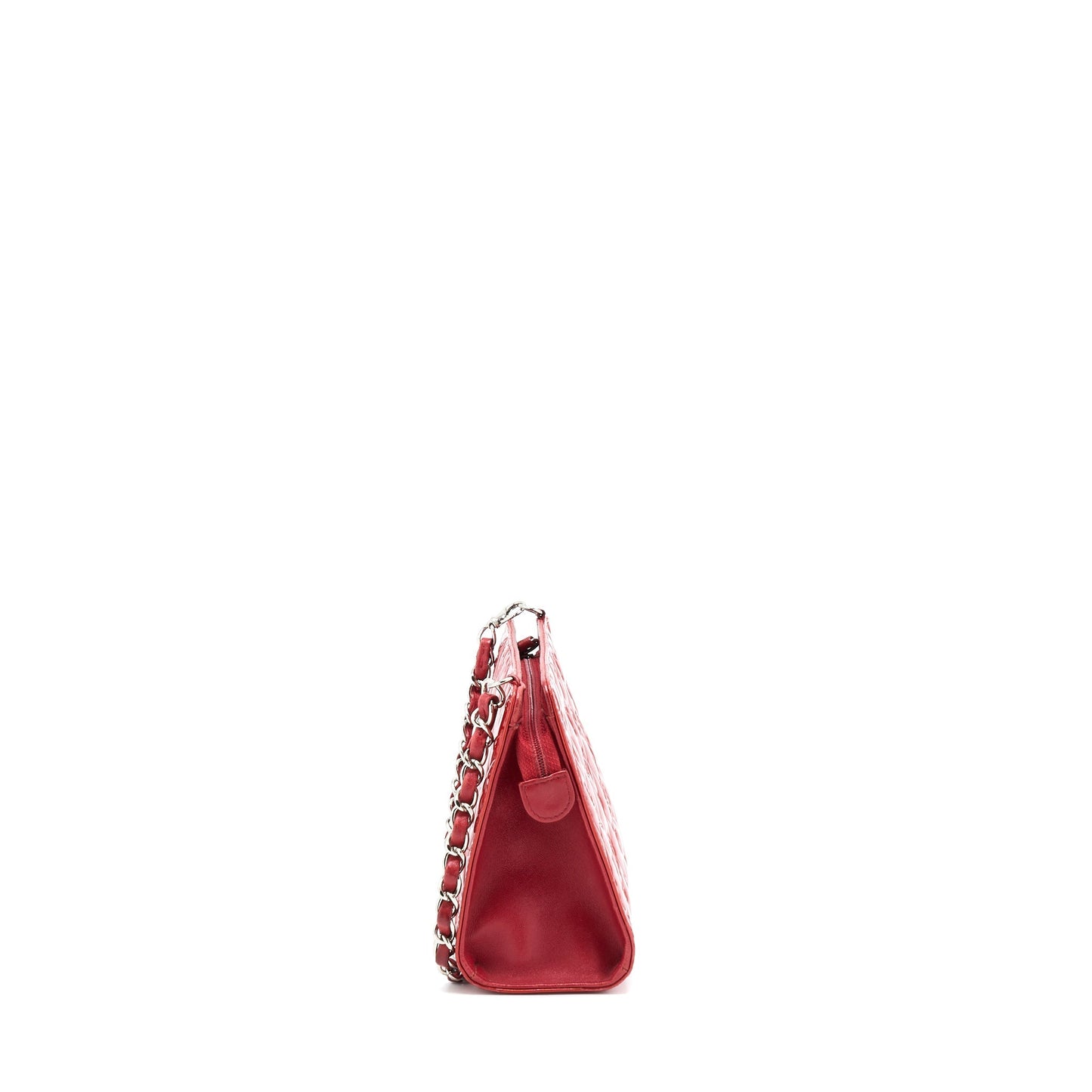 Chanel Charm Printed SHW Red Leather Key Chain