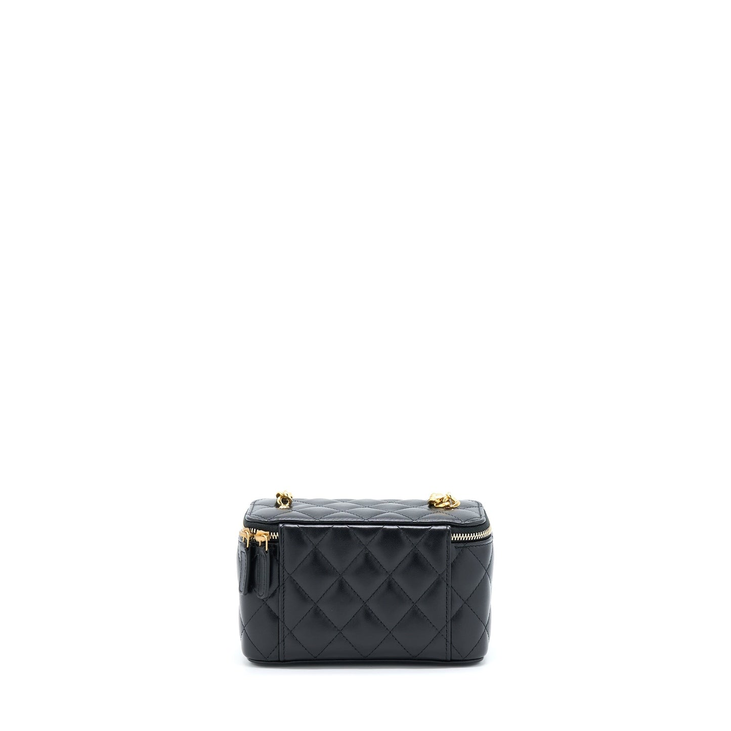 Chanel Long Vanity Detailed Lambskin GHW Black Handbag