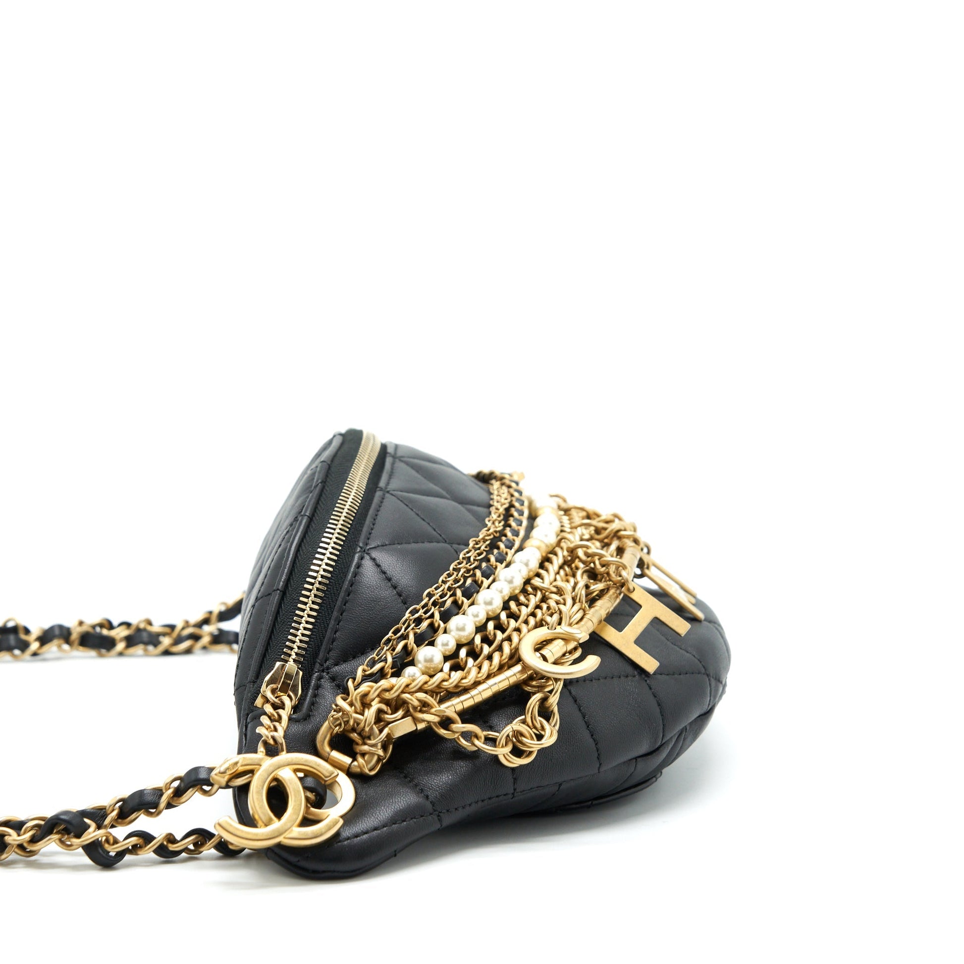 Chanel All About Chains Waist Calfskin GHW Black Handbag