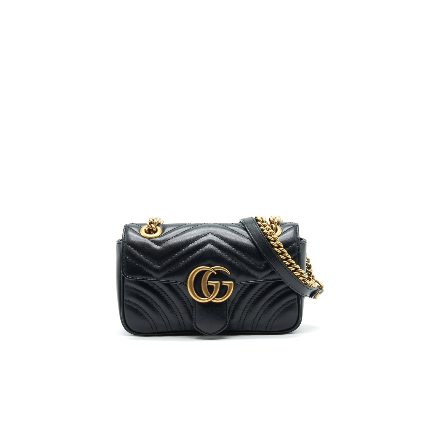 Gucci Marmont Handbag Black Mini Travel Bag