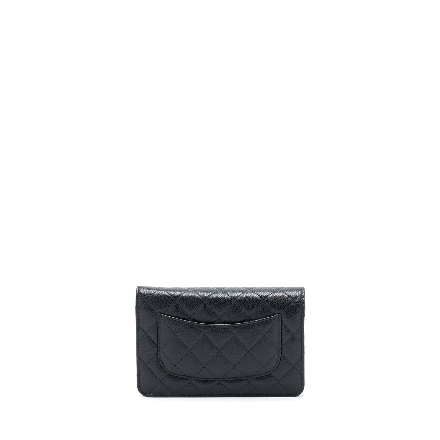 Chanel Classic On Caviar GHW Microchip Black Wallet Case Microchip 5