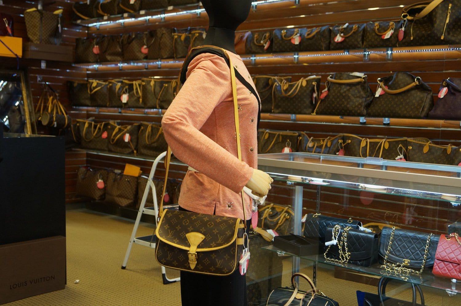Louis Sologne Shoulder Bag Canvas Monogram Crossbody Bag