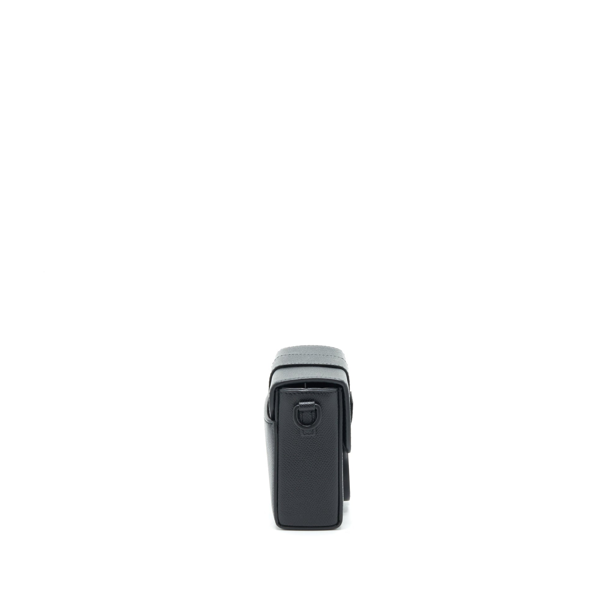 Dior Montaign Box Grained Calfskin With Hardware Handbag Black Mini Travel Bag