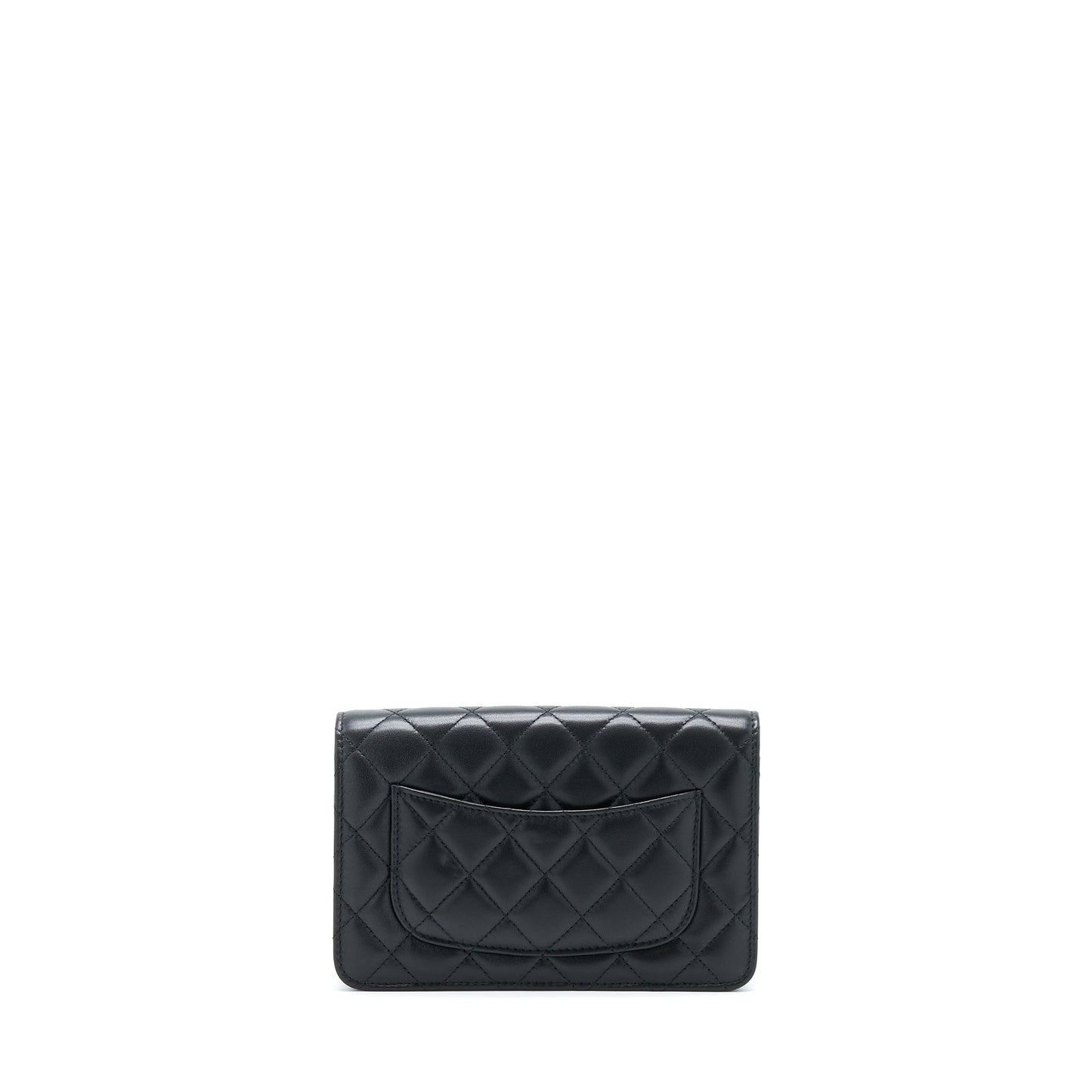 Chanel 22B Pearl Crush On Lambskin GHW Black Wallet Case