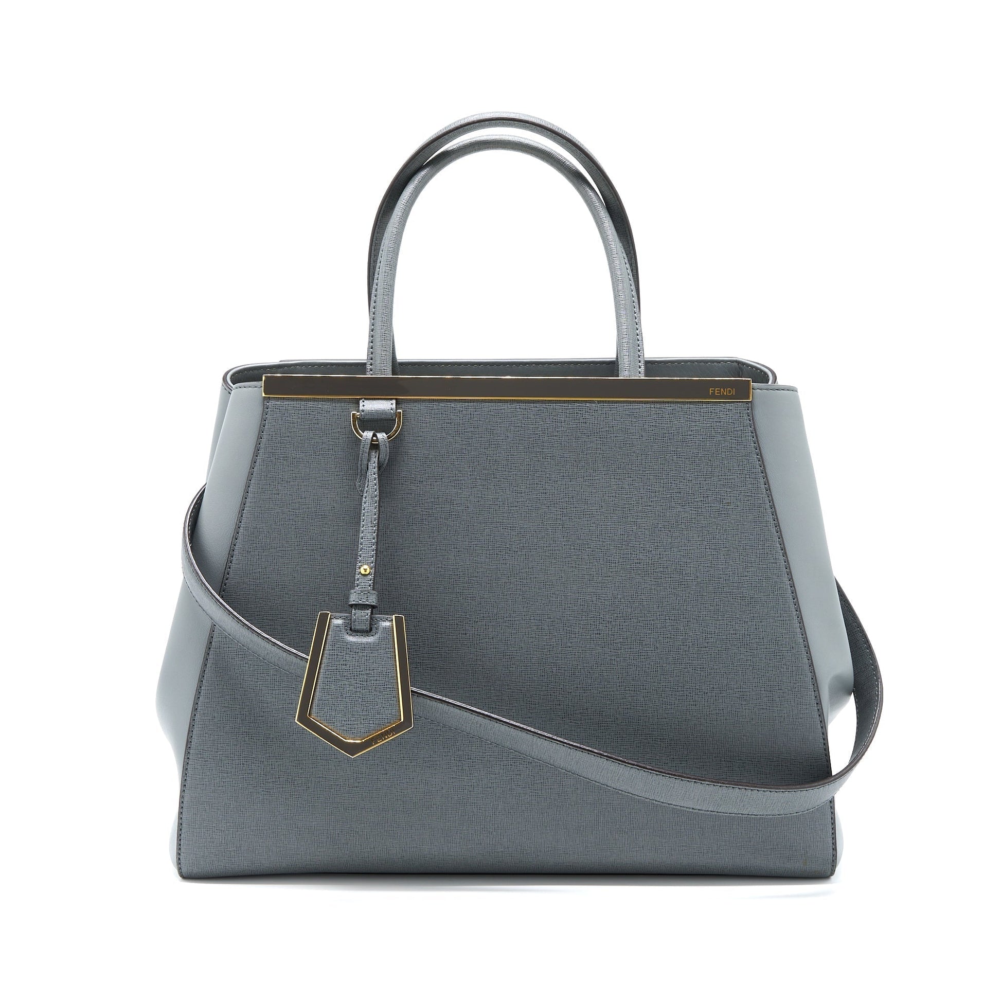 Fendi Jours Purse Grey Gray Large Travel Bag