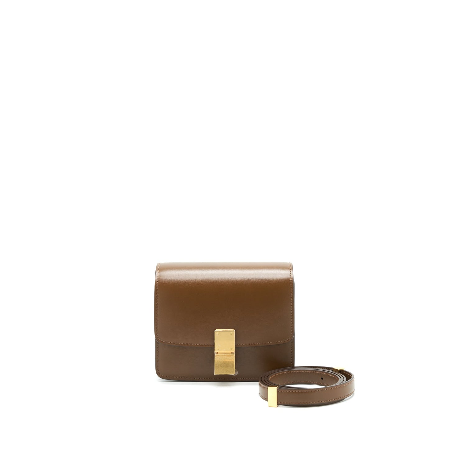 Celine Classic Box Purse Camel Handbag Small Travel Bag