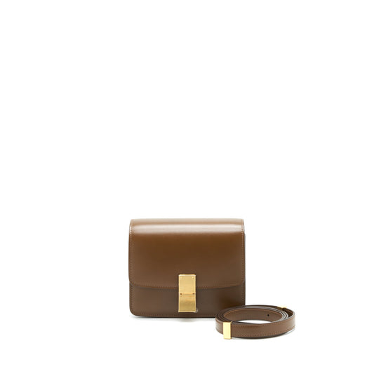 Celine Classic Box Purse Camel Handbag Small Travel Bag