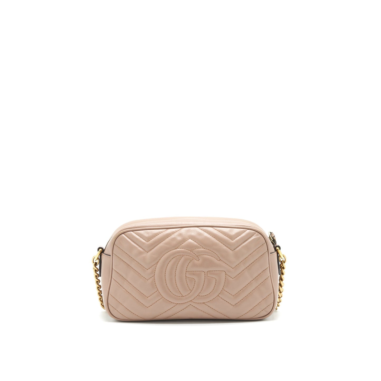 Gucci Marmont Shoulder Bag In Matelasse Beige