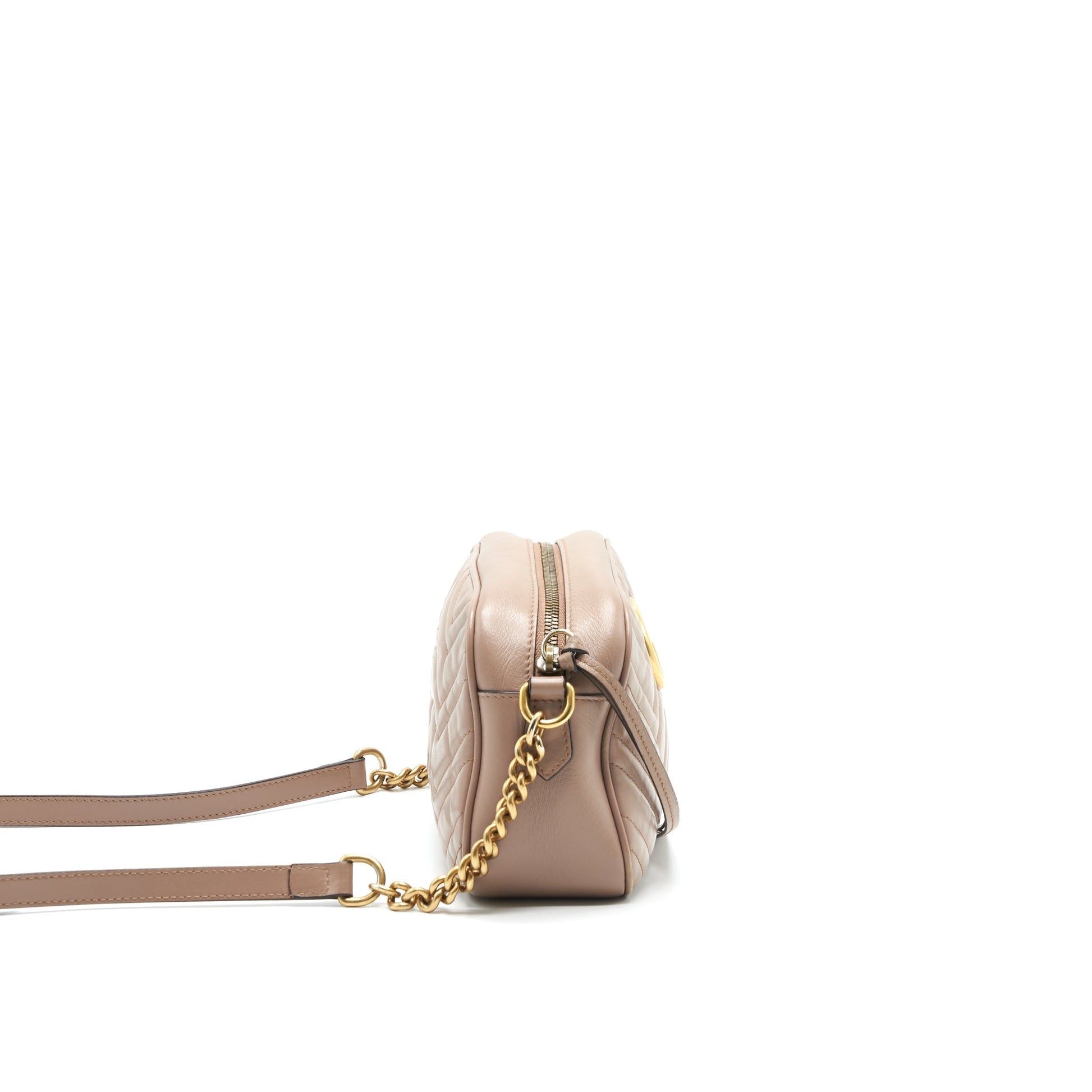 Gucci Marmont Shoulder Bag In Matelasse Beige