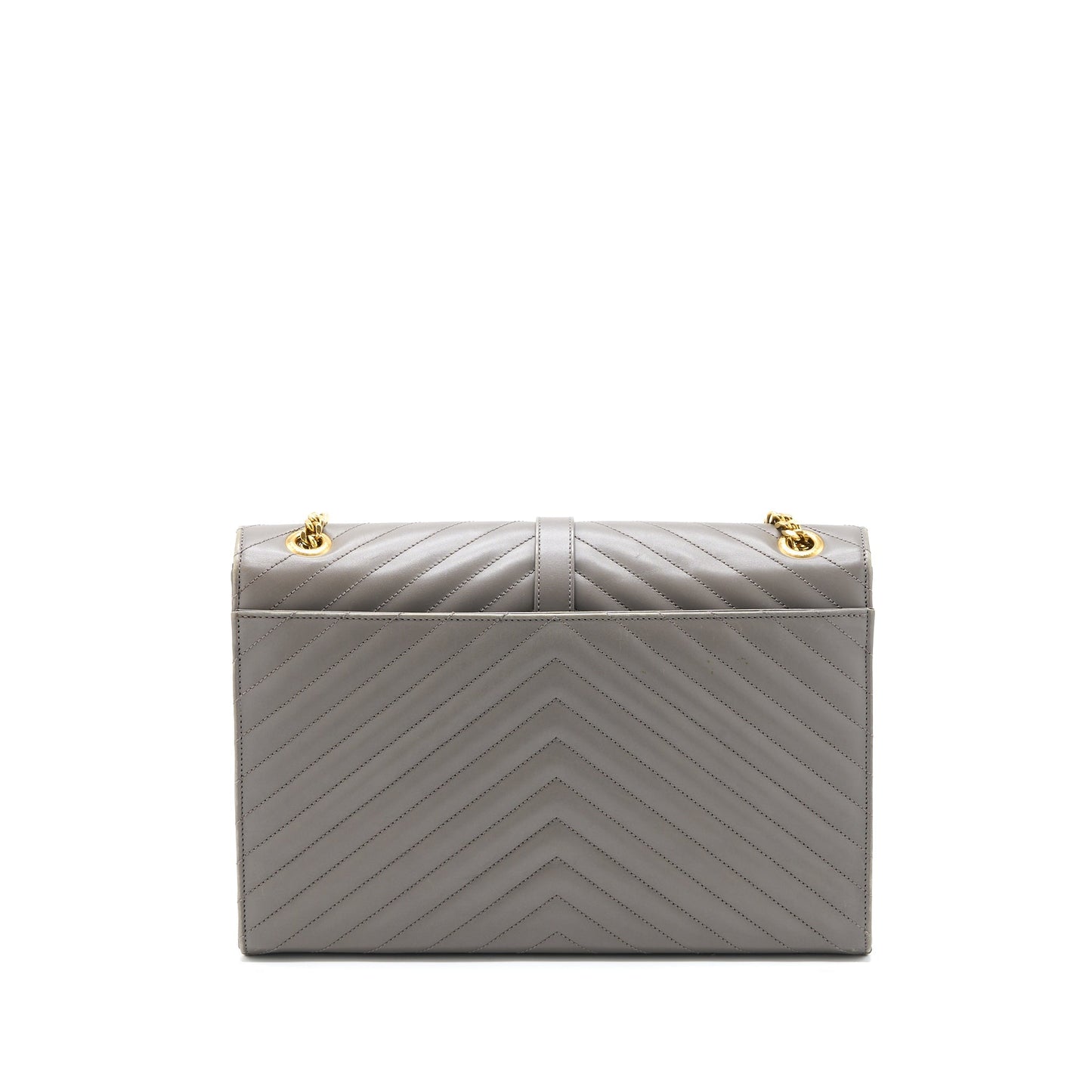 YSL Saint Laurent Saint Laurent Envelope Purse Calfskin Grey Travel Large Travel Bag