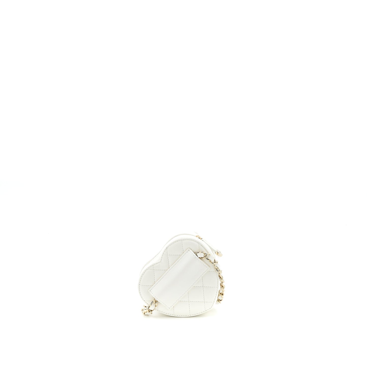 Chanel 22s Heart Belt Lambskin LGHW White