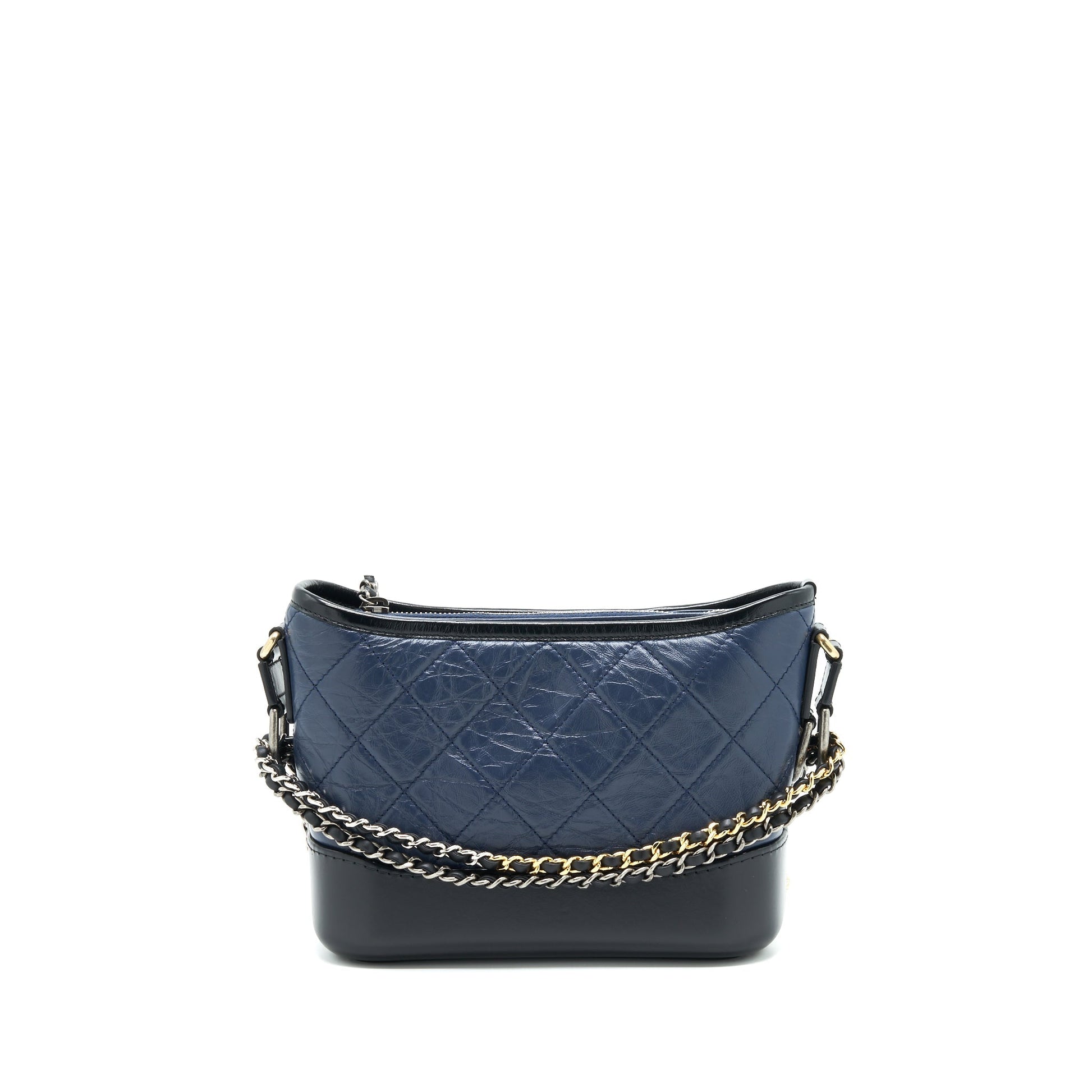 Chanel Gabrielle Hobo Navy GHW Black Small Shoulder Bag