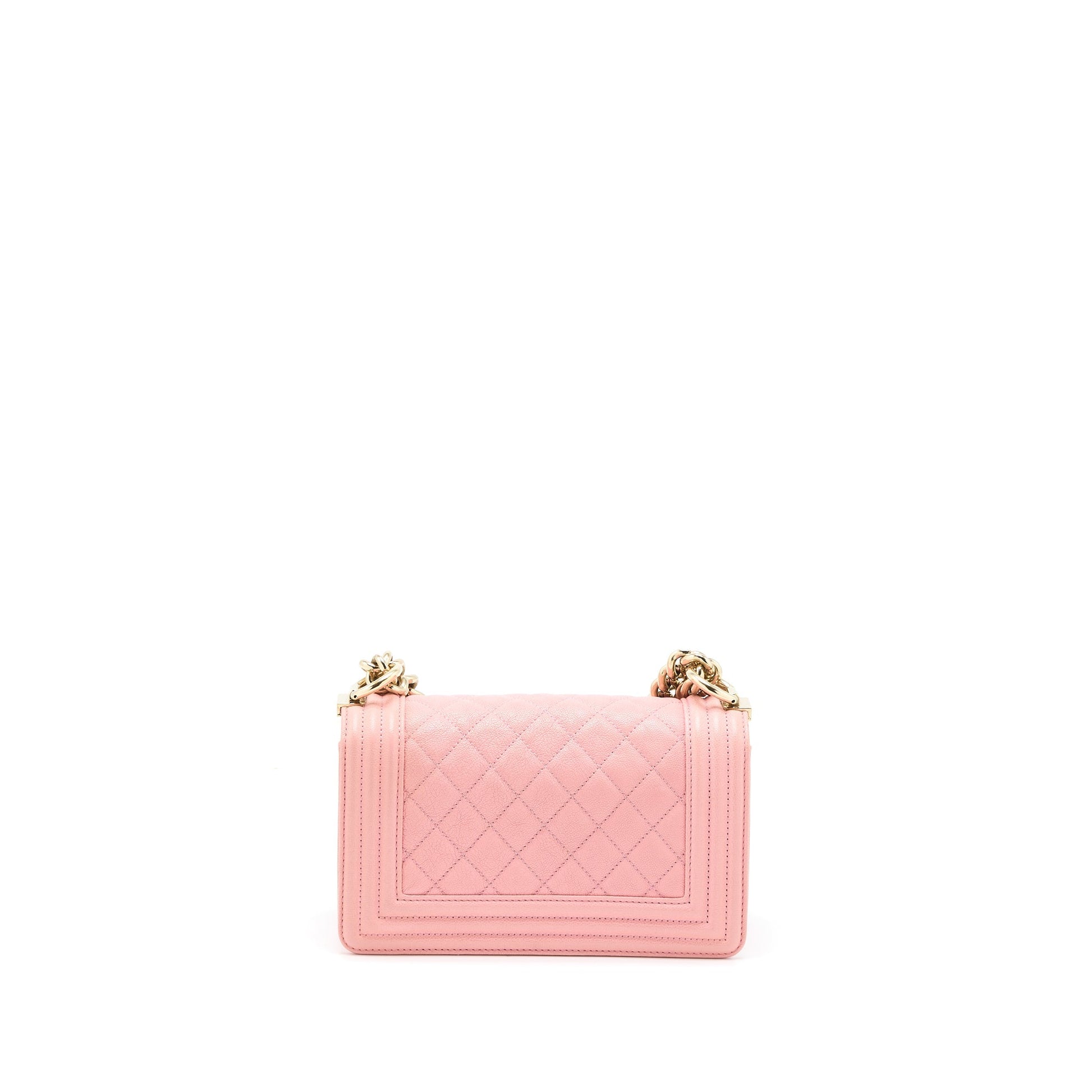 Chanel Boy Caviar LGHW Pink Small Handbag