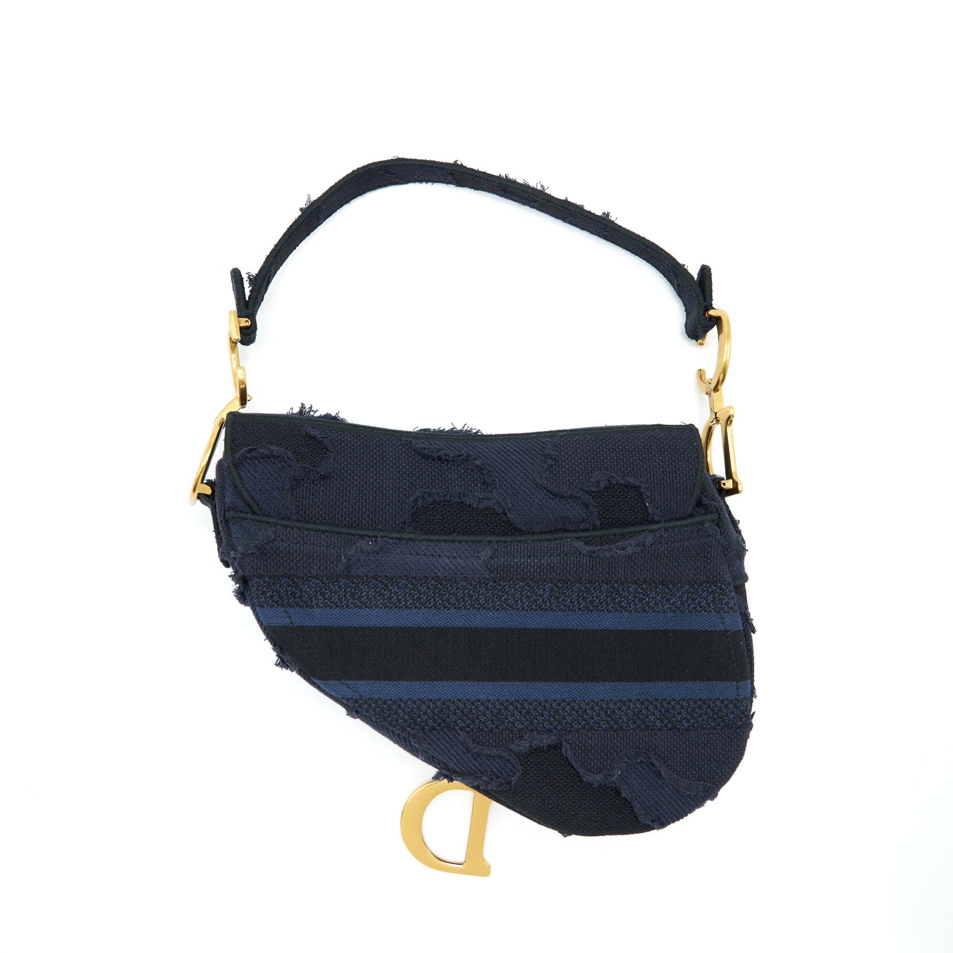Dior Saddle Purse Limited Edition Navy Handbag Medium Travel Bag