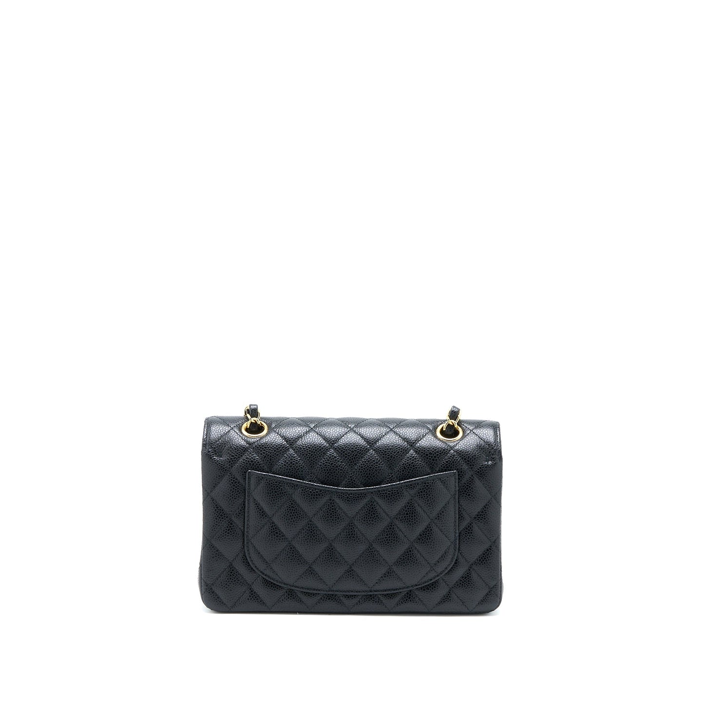 Chanel Classic Flap Caviar GHW Microchip Black Small Shoulder Bag Microchip 2