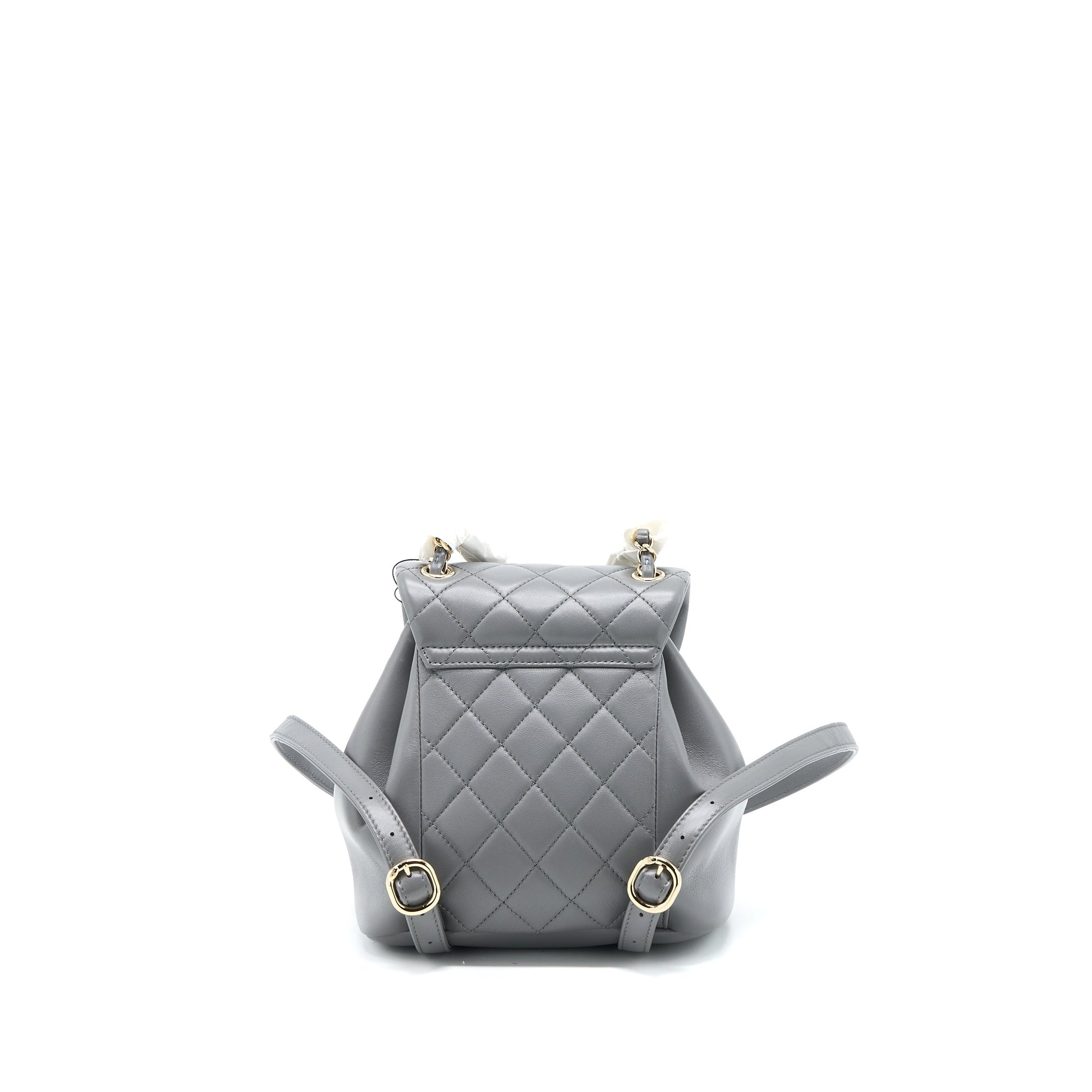 Chanel 22A Mimi Duma Backpack Lambskin Dark Grey
