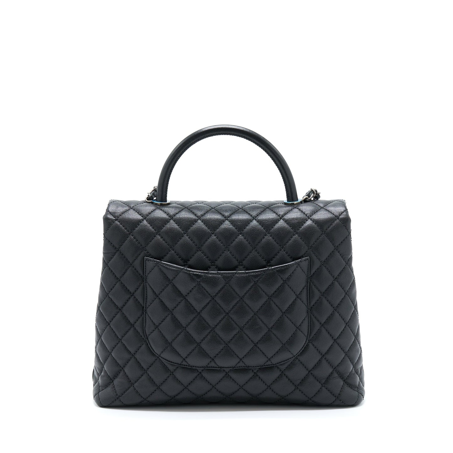 Chanel Coco Handle Flap Caviar Ruthenium Hardware Black Shoulder Bag