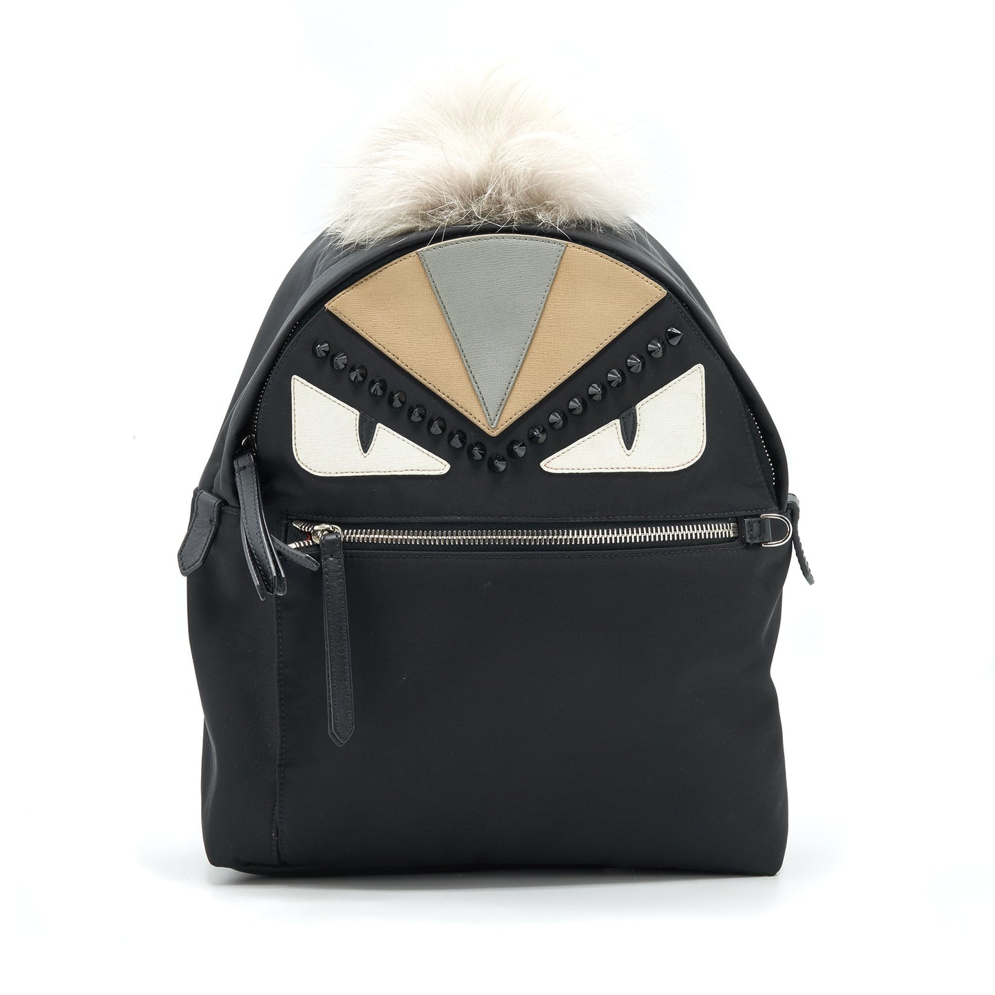 Fendi Monster Backpack In With Fur Black