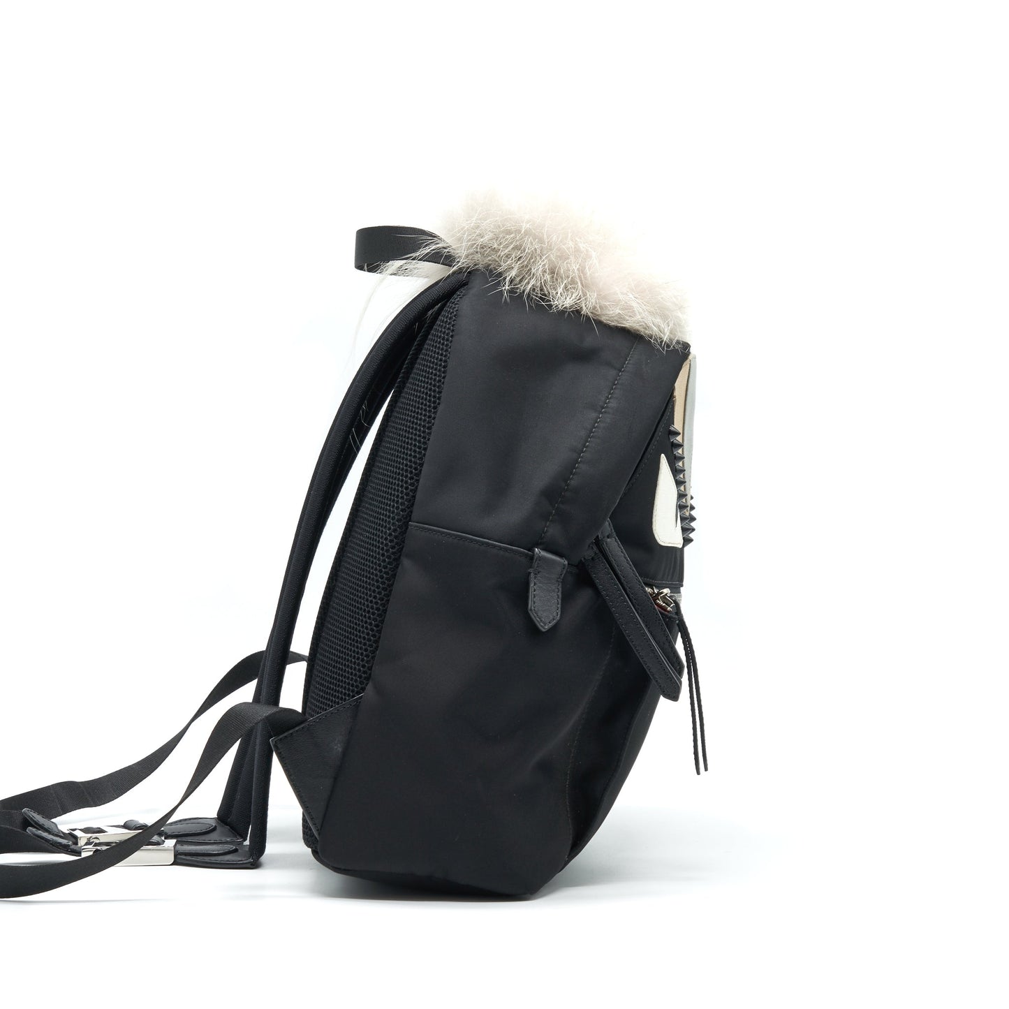 Fendi Monster Backpack In With Fur Black